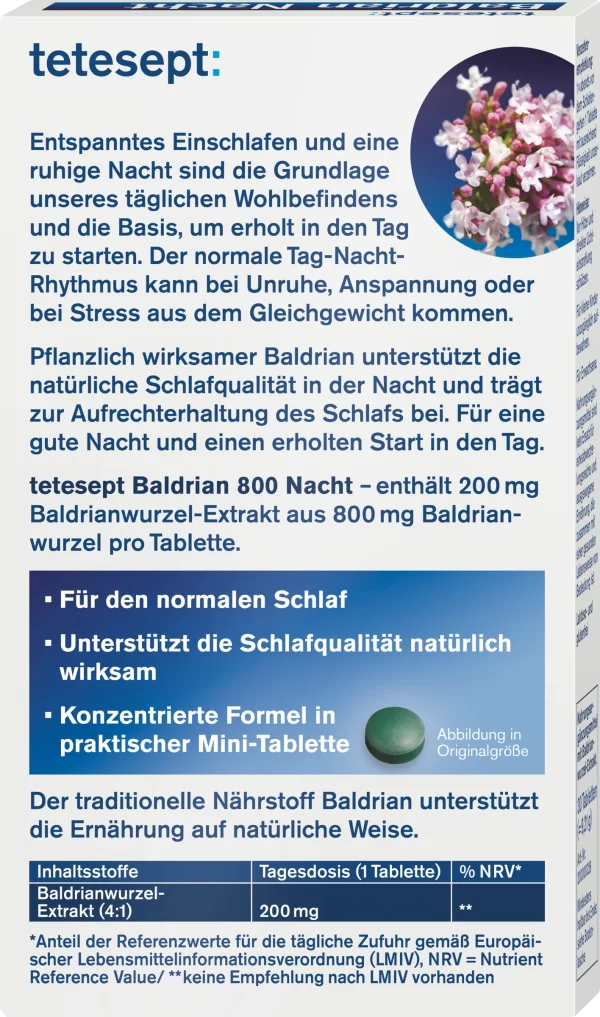 Tetesept Baldrian Nacht 800 5