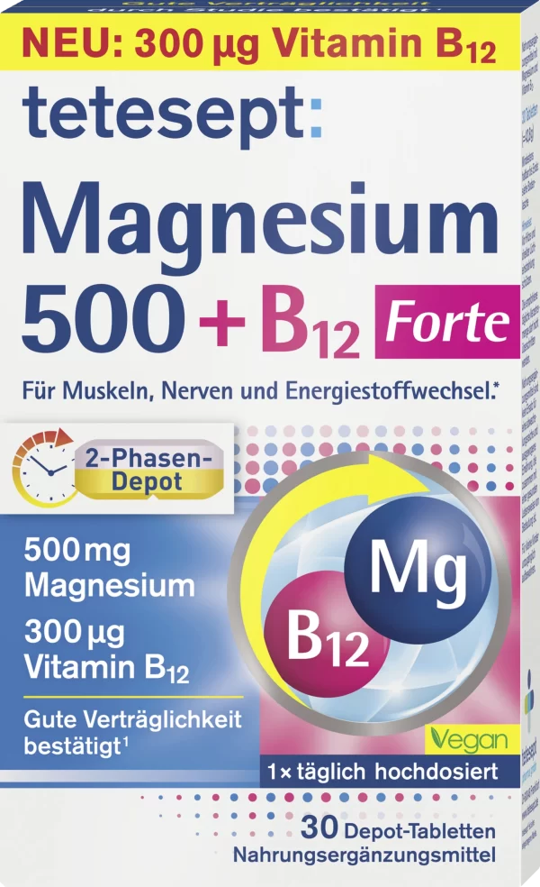 Tetesept Magnesium 500 + B12 Forte 1