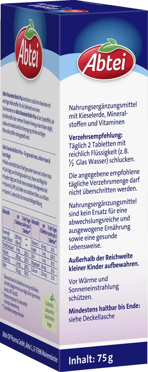 Abtei Kieselerde Biotin Plus 4